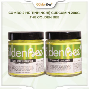 Combo 2 hủ Tinh Nghệ Curcumin Nguyên The Golden Bee tổng 400g - Hỗ trợ bao tử dạ dày + làm đẹp