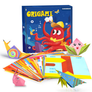 🔥HOT🔥【Fast Delivery】3D Fun Origami Book Crafts Set 108 Sheets Colourful Paper Folding with English Explanation Kids Cognitive Learning Puzzle   DIY Toys