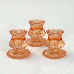 Vintage colored glass candle holder Household candlelight dinner prop Wedding party table decoration