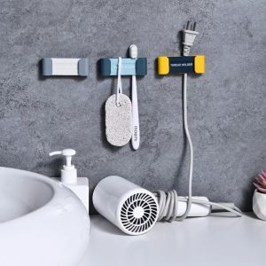 4Pcs/Set Power Plug Socket Hook Rack Hanger Home Wall Decor Organizer Hooks Self Adhesive Plug Holder for Wall Socket Power Cord Storage