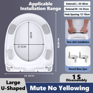 ⚡SG Next Day Delivery⚡Premium Slow-Close Universal Toilet Seat Cover | PP Material | One-Touch Install | Extra Thick