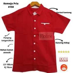 Floline Ols- Kemeja Pria Premium White Lis 4105