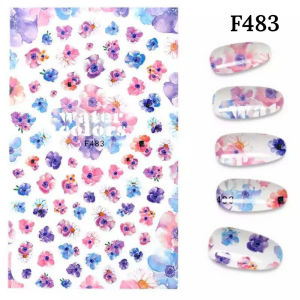 Sticker Dán Móng Tay Họa Tiết Bông Hoa Cotton Flower Lace / Hoa Spring / Hoa Màu / Hoa Nhỏ / Sinh Vật Biển Trang Trí Móng Nghệ Thuật  / Nails sticker Series F – F477