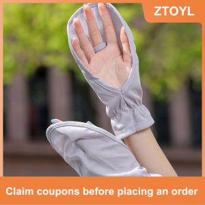 【ZTOYL】 Summer UV Protection Sunscreen Gloves Breathable Thin Women Men Gloves Outdoor Sports Cycling Gloves Sleeve Glove