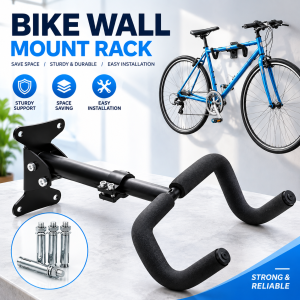 Bicycle Wall Mounted Rack Carbon Steel Sturdy MTB Road Bike Wall Hanger Strong Foldable Adjustable Bike Wall Mount