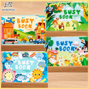 SKISOPGO New Style Montessori Baby Busy Book Early Learning Book Education Toy Matching Game Buku Aktiviti