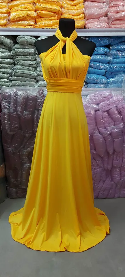 yellow gold infinity dress TDY Gold Maxi Infinity Dress