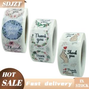 SDJZT Hoa Cảm ơn bạn dán nhãn quà tặng bao bì dán sinh nhật tiệc cưới