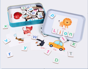 E2E Magnetic Iron Boxed Spelling Word Game Children Early Education Learning Letter Cognition