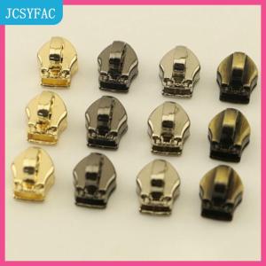 JCSYFAC 10PCS 5 # dây kéo kim loại đầu kéo thanh trượt Zip khóa túi hành lý may tự làm sửa chữa Kit Phụ kiện phần cứng