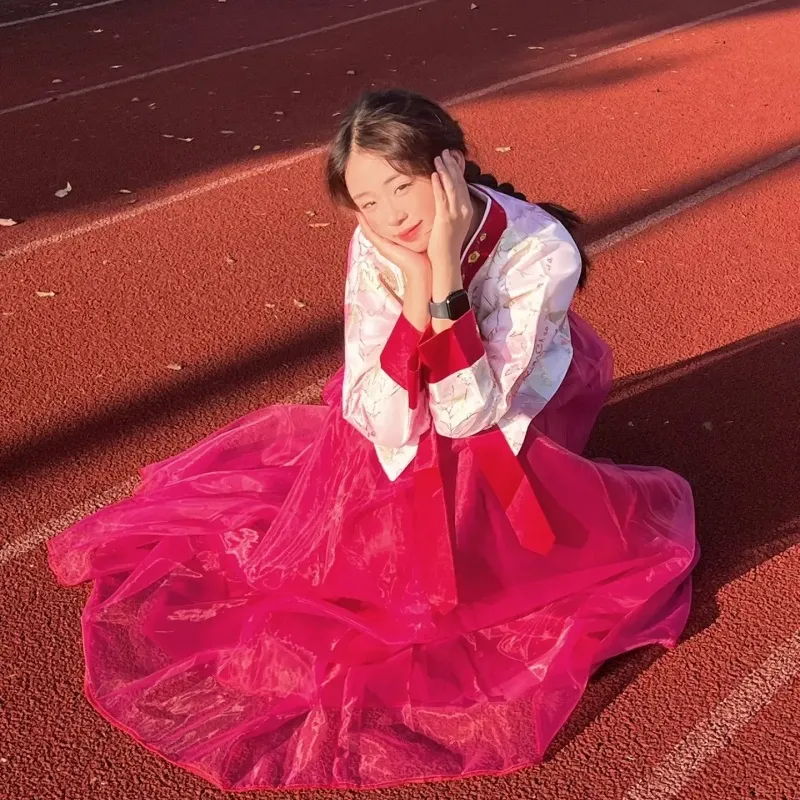 Women's casual Korean Traditional Hanbok Dress Cosplay Costumes for  Christmas Halloween Party For Kid and Adult