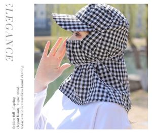 Nón Mũ Khẩu Trang Chống Nắng có vành rộng che kín mặt kín cổ thích hợp chạy xe lao động ngoài trời mềm mát bảo vệ toàn bộ khuôn mặt