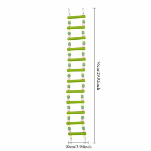 FUNG 8/10/12 Step Ladders Wooden Parrot Ladder Interactive Colorful Bird Perch Stand Toy Creative Wear Resistant Bird Climbing Toy Parrot Accessories