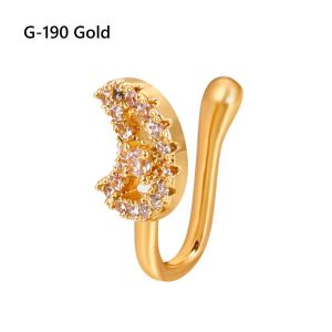 TCBSC8183 Women and Girls Fake Nose Cuff Clip-on Nose Ring Non-Piercing Clip-On Nose Ring African Nose Cuff Nose Ring Cuffs