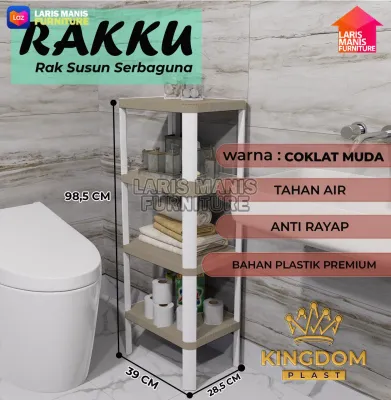 RAK SERBAGUNA RAKKU KINGDOM/ Rak dapur /Rak Multifungsi Minimalis /Rak Kamar mandi/ Rak Serbaguna