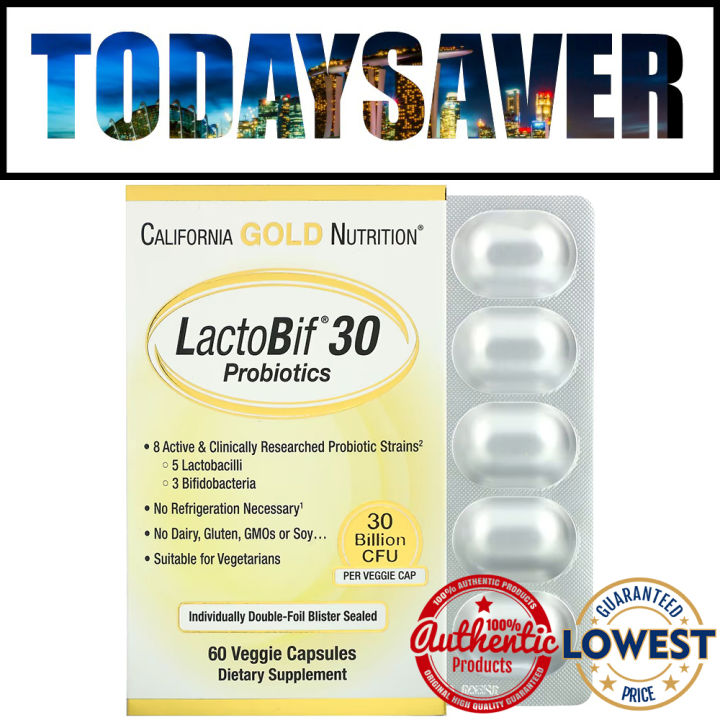 (2 Month Supply) California Gold Nutrition LactoBif 30 Probiotics 30 ...