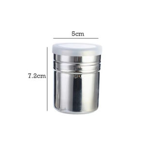 Stainless Steel Powder Shaker Condiment Container Can For Pepper Powder Sugar Chocolate Coffee Flour