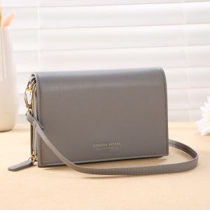 Ielgy nữ nhỏ tươi một túi đeo vai màu nâu túi vuông nhỏ thời trang