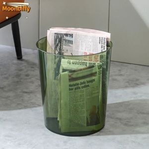 OKDEALS01 Thickened Transparent Trash PET Multi-functional Waste Bin Organizer Container Light Waste Basket Household