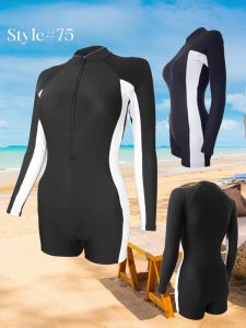 Summer Rashguard Swimdress Plain for Women beach outfit Gash Guard Swimsuit Swimwear SPF50+#19075