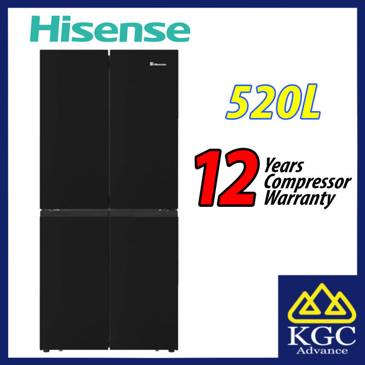 (Free Shipping) Hisense 520L 4 Door Fridge Inverter Refrigerator