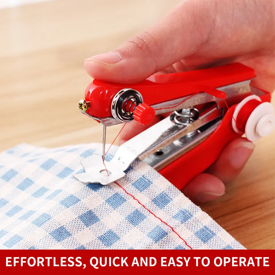 Handheld Sewing Machine - Mini Portable Electric Sewer For Quick Fabrics & Clothes Repairs, Travel, DIY (Battery/USB)