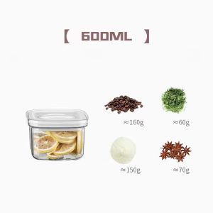 Airtight Container Easy Open Lock Lid Dry Food Storage Leak Proof Canister PET Plastic Food Sealed Tank