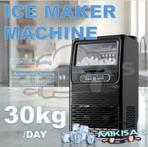 Commercial Ice Maker Machine 30kgs/24h Under Counter with Water Filter and Storage Heavy Duty Material