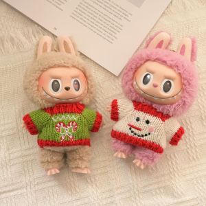 EPNER 14-17cm Labubu Doll Labubu Macaron Labubu Doll Clothes 14-17cm Kawaii Doll Accessories  Colorful Doll Knitted Sweater Labubu Dolls