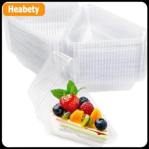 【2-3 days delivery】 50 100Pcs Cake Slice Container Clear Triangle Dessert Box Reusable Food Packing Box Stackable Sandwich Holder For Fruit Cake