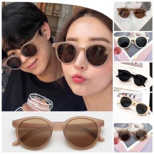 Kacamata Hitam wanita Korea INS Hot Fashion Bulat Mata Kucing Wanita/Pria Sunglasses
