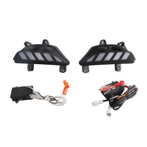 SNCN ไฟหน้ารถ LED กลางวัน2ชิ้น12V สำหรับ Mazda 3 2014 2015 2016กลางวันแบบไดนามิกสัญญาณไฟเลี้ยวสีเหลือง DRL