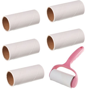 5pcs Lint Roller Sticky Roller Sticky Dust Paper Tearable Adhesive Hair Remover Portable Household Lint Sticky Roller for Clothes Carpet Car Seats Dust Dogs Cats