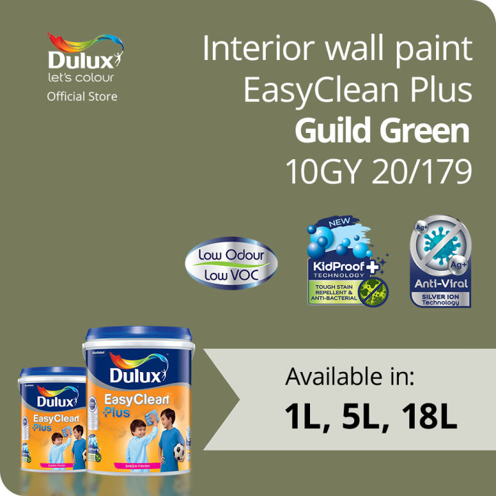 Dulux EasyClean Plus - Guild Green (10GY 20/179) (Anti-Viral) (Interior ...