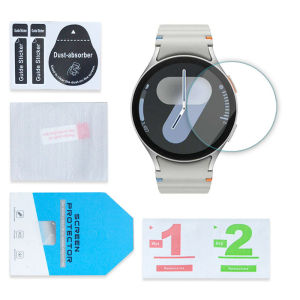 MAFAM【🔥เคส+สายรัด🔥】สำหรับ Samsung Galaxy Watch 7 40MM สายซิลิโคนฟิล์มหน้าจอแก้ว Tempered + กรณีพีซีสำหรับ Galaxy Watch 7 สายรัดนาฬ