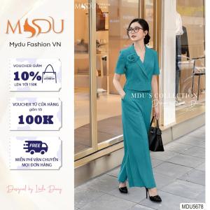 Set Quần Áo MDU5678 Gồm Áo Vest Và Quần Tây Dáng Suông Chất Liệu Xước Thái Cao Cấp Từ MDU