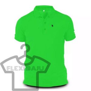 Embroidery Small Logo Collar T-Shirt for Men/Women with regular cutting code (*Man On Horse Small)