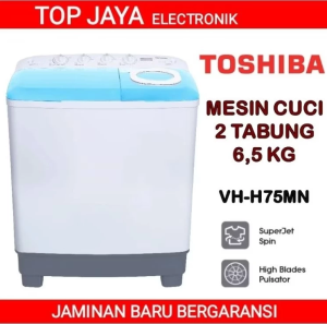 MESIN CUCI TOSHIBA 65KG VH-H75MN/TOSHIBA MESIN CUCI 65KG TWINS TUB NEW SERIES
