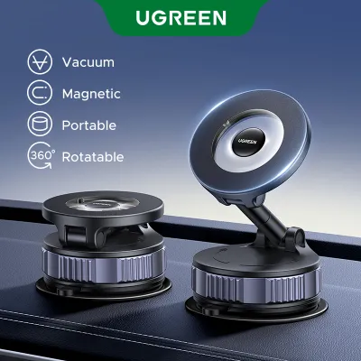 UGREEN Magsafe Phone Holder Vacuum Car Phone Mount with Strong Magnet 360° Metal Strut Suction Cup Car Phone Stand for iPhone 17 Pro Max/16 15 14 13 12 Series& Android Magsafe Case