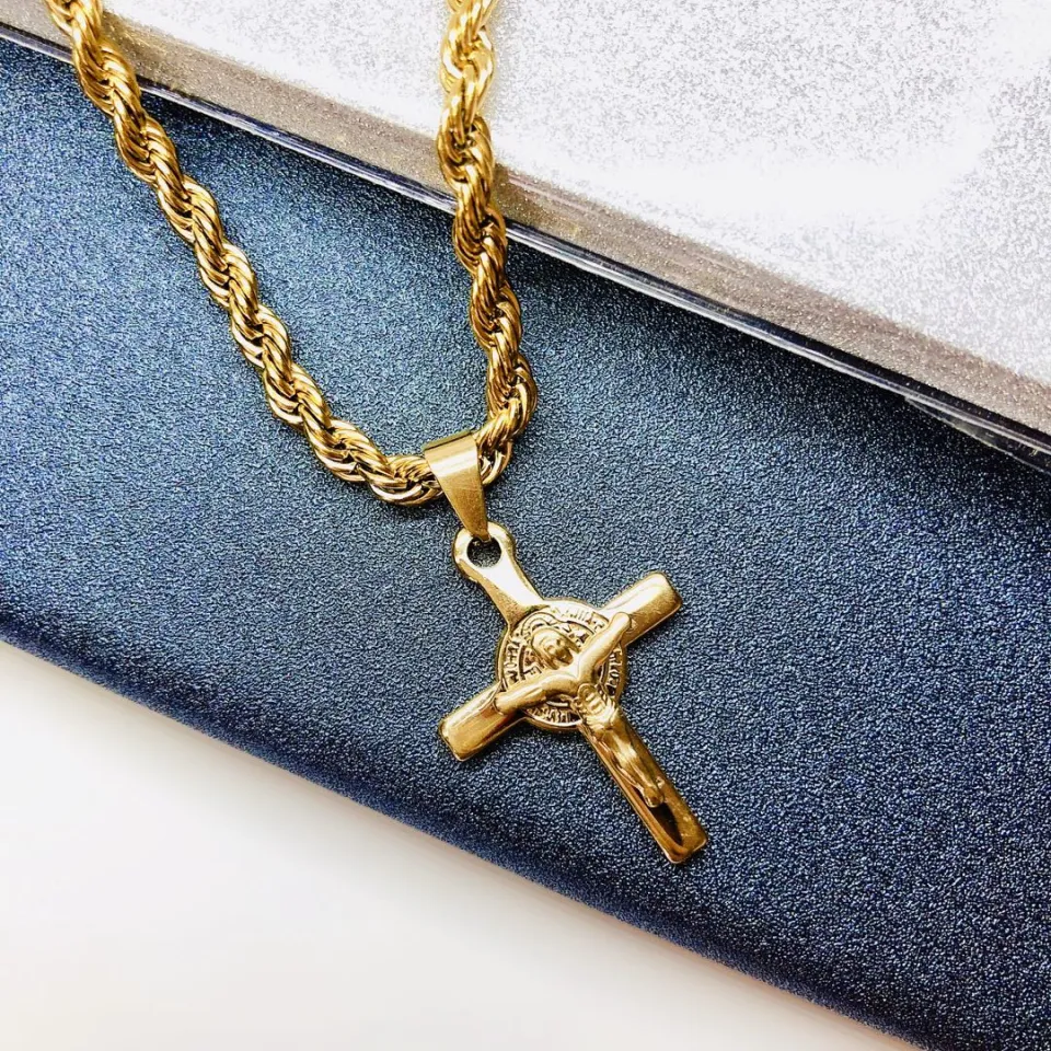 Serendipity Plain Cross Necklace For Men Gold Necklace For Men