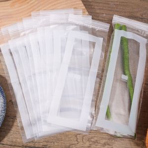 30Pc Transparent Vegetable Fruit Fresh-Keeping Bags Reusable Food-grade PE Sealed Pouches for Kitchen Refrigerator Food Storage