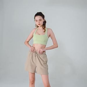 Quần short thể thao nữ Lulu Yoga Luyện tập chạy quần soóc thể dục rộng thoáng khí Quần Yoga