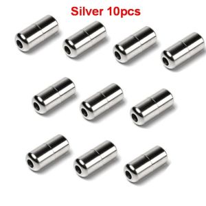 10PCS Elastic Laces Clasps Metal Capsule Lock Buckles Tip Ends No Tie Shoelaces Tieless Elastic Lazy Shoelace Accessries