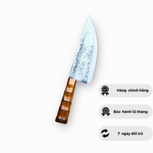 Dao Bầu to thái lọc đa năng lưỡi dao bằng thép nhíp xe lưỡi dài 22 cm cán gỗ quý cẩm chỉ chuẩn dao Phúc Sen Cao Bằng