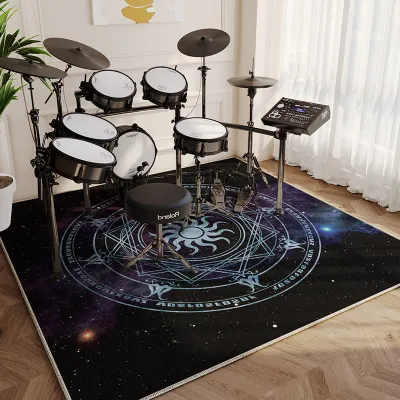 Drum mat sound insulation shock absorption non-slip carpet for electric drums jazz drum piano household drum blanket silencing mat.