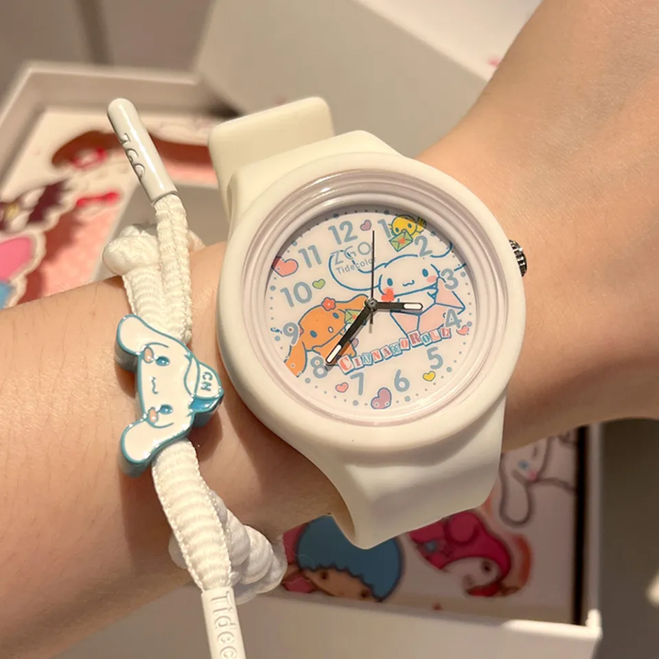 happy-Store】Kawaii Sanrio Cinnamoroll Anime Figure Child Silica Gel Watch  30M Waterproof Sports Casual Student Birthday Present | Lazada