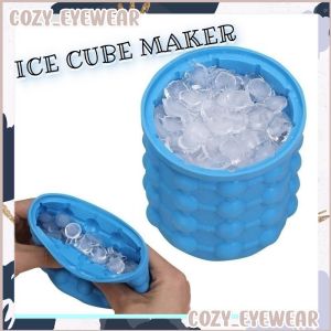 Magic Ice Cube Maker Genie Silicone Rubber Tray Molds Saving Ice Bucket Space Saving Bottle Holders Cooler