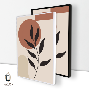Nandya Creates - Hiasan Dinding Poster Frame Block Abstract Wall Art / Tema Botanical & Natural