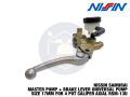 NISSIN SAMURAI MASTER PUMP + BRAKE LEVER UNIVERSAL PUMP SIZE 17MM FOR 4 POT CALIPER AXIAL RSM- 13U. 