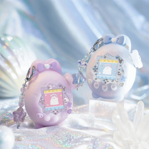 NOBLELYN Polarized Silicone Protective Cover Cute Bunny Shape Knob Cover Protective Case Game Accessories Parts with Panel Sticker Pendant Protective Shell for Tamagotchi Paradise Electronic Pets Game Toys